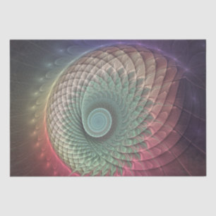 Abstract Snail Colourful Modern Fractal Art Tissue Paper