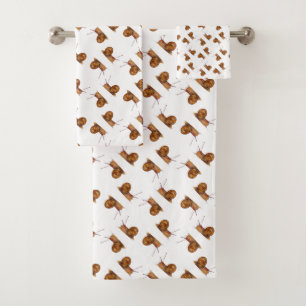 Abstract snail pattern bath towel set