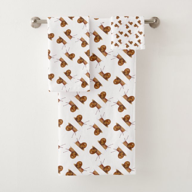 Abstract snail pattern bath towel set (Insitu)