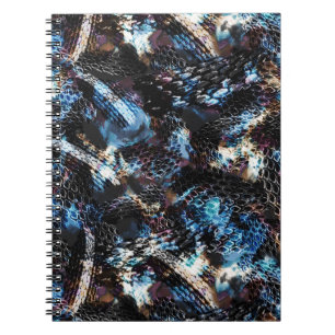 Abstract snake skin reptile print notebook