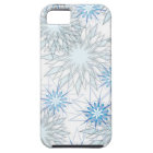 Abstract Snowflake Blue and White iPhone 5 case
