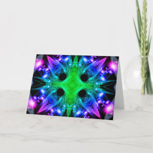 Abstract Snowflake Holiday Card