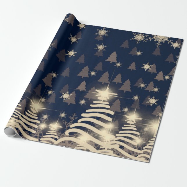 Abstract snowflakes. 2d illustration. Holy Christm Wrapping Paper (Unrolled)