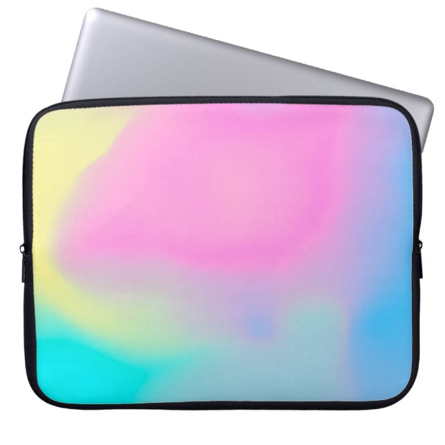 Abstract soft cloud background in pastel colourful laptop sleeve (Front)