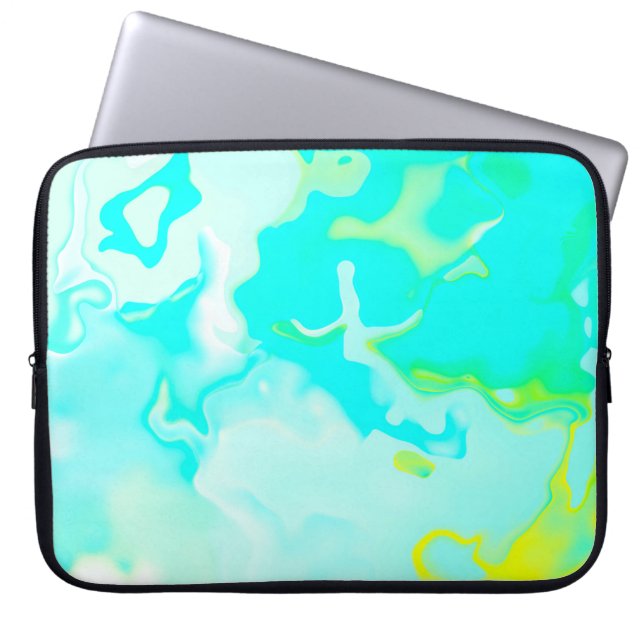 Abstract soft cloud background in pastel colourful laptop sleeve (Front)
