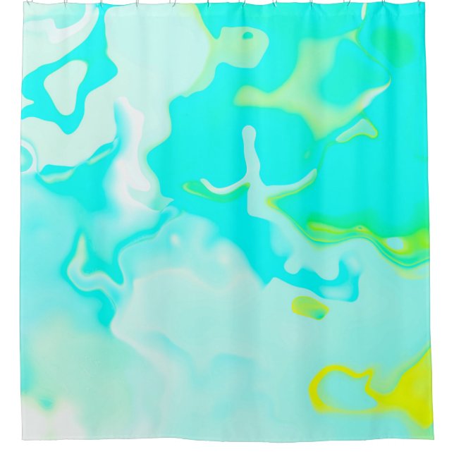 Abstract soft cloud background in pastel colourful shower curtain (Front)