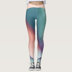 Abstract soft colour leggings