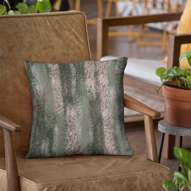 Abstract Soft Hues Gray Beige Green Cushion (Creator Uploaded)