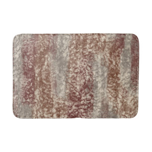 Abstract Soft Hues Grey Beige Wine & Chocolate Bath Mat