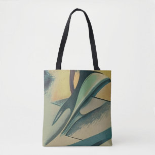 Abstract soft strokes tote bag
