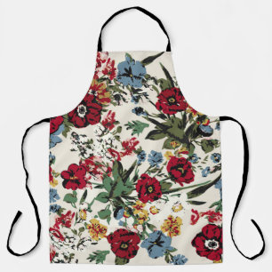 Abstract solid flowers arrangement, all over desig apron