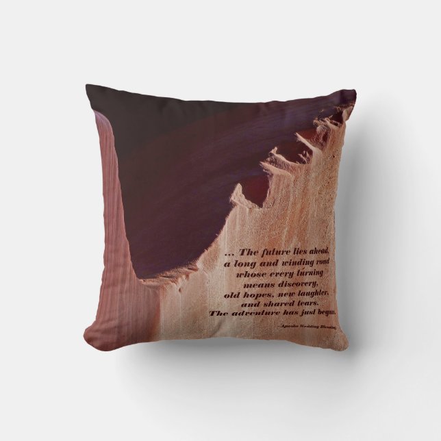 Abstract Southwest Apache Wedding Blessing Square  Cushion (Front)