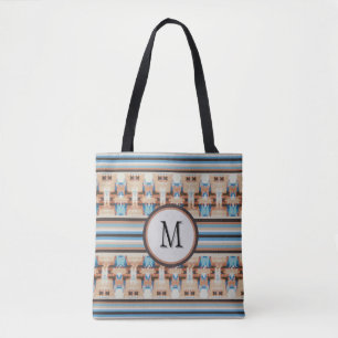 Abstract Southwest Blue and Brown Tote Bag