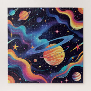 Abstract Space Exploration Jigsaw Puzzle