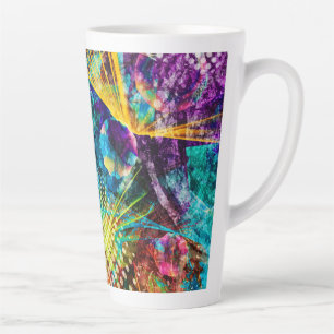 Abstract Space Lights Show Latte Mug
