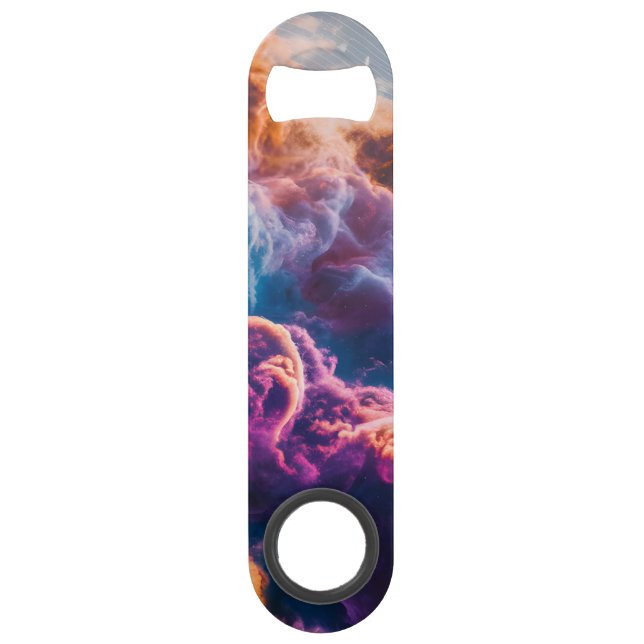 Abstract Space Nebula Art - Colorful Bottle Opener (Front)