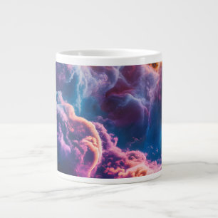 Abstract Space Nebula Art - Colorful Cosmic Large Coffee Mug