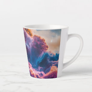 Abstract Space Nebula Art - Colorful Cosmic Latte Mug