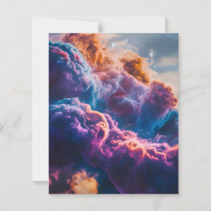 Abstract Space Nebula Art - Colorful Sheet