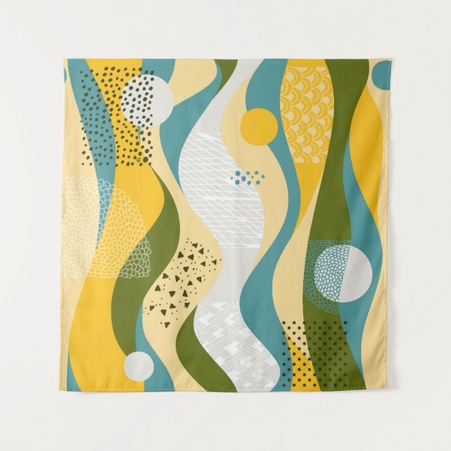 Abstract Space: Smooth Line Ornaments. Tapestry (Front)