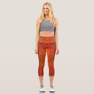 Abstract sparkle beautiful samples capri leggings