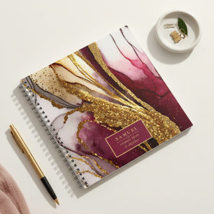 Abstract Sparkling Wine Red ID1018 Notebook