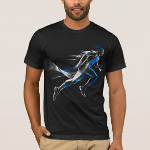 Abstract Speed Runner Athletic Motion Art Design T-Shirt