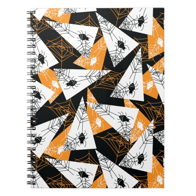 Abstract Spider Cobweb Pattern I Notebook (Front)