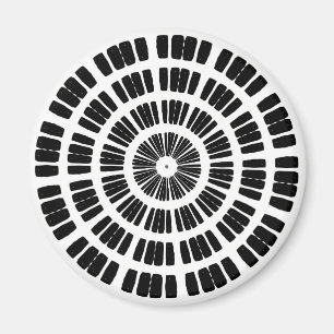 abstract spider web concentric pattern magnet