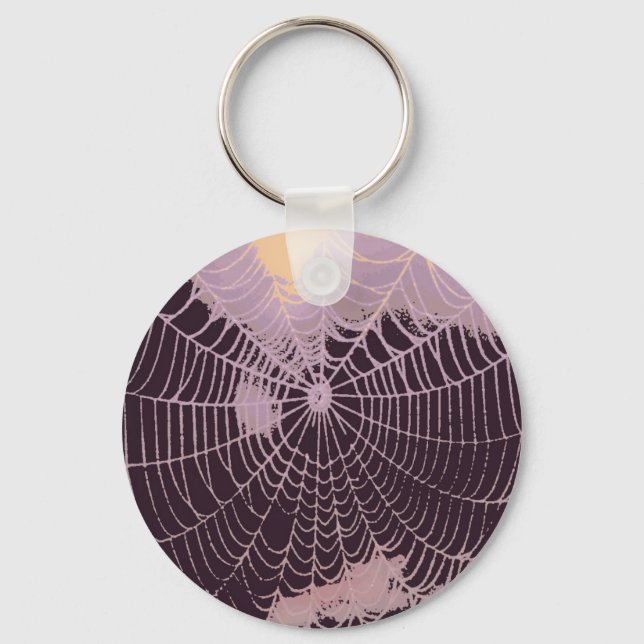 Abstract Spider  Web Key Ring (Front)
