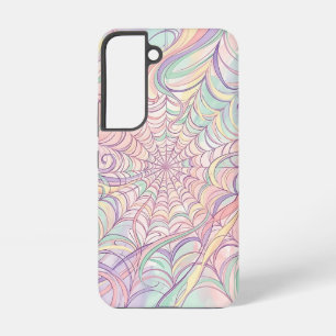 Abstract Spider Web Pastel Ink Samsung Cases