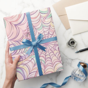 Abstract Spider Web Pastel Ink Wrapping Paper