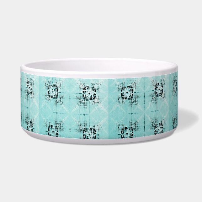 Abstract Spiral Delight Ceramic Pet Bowl (Right)
