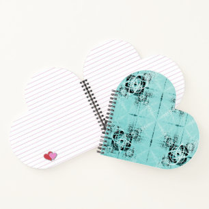 Abstract Spiral Delight Heart Notebook