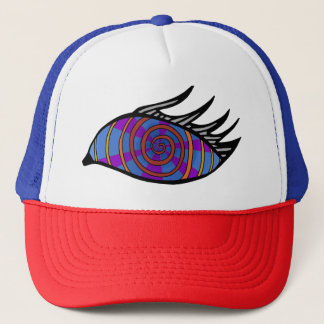 Abstract Spiral Eye Trucker Hat