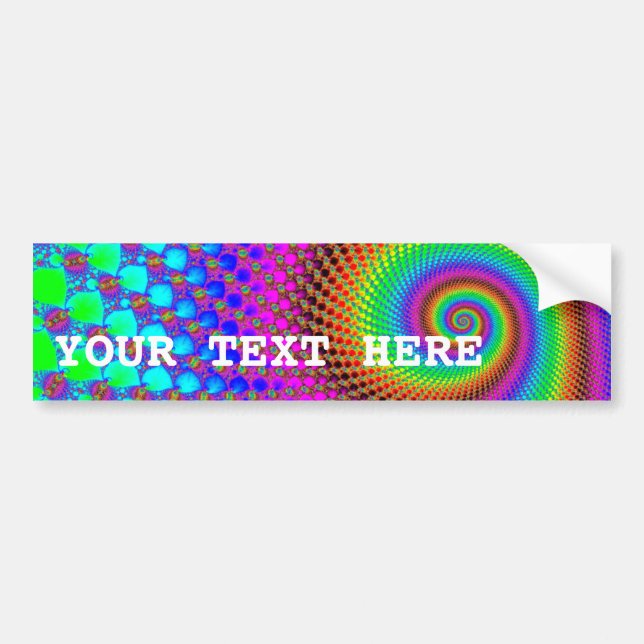 Abstract Spiral Fractal Bumper Sticker (Front)