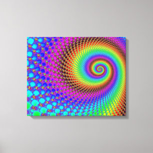 Abstract Spiral Fractal Canvas Print