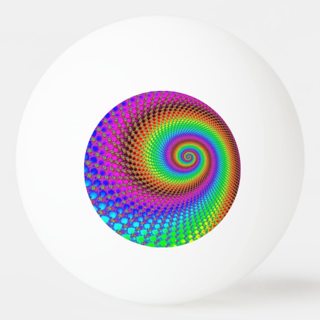 Abstract Spiral Fractal I Ping Pong Ball (Back)