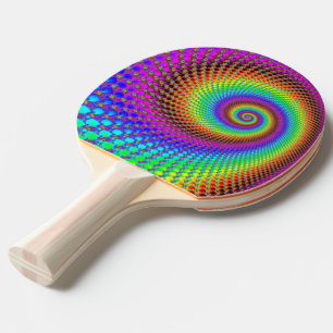 Abstract Spiral Fractal I Ping Pong Paddle