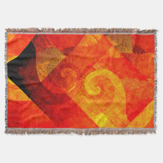 Abstract Spiral Fractal I + your idea Throw Blanket