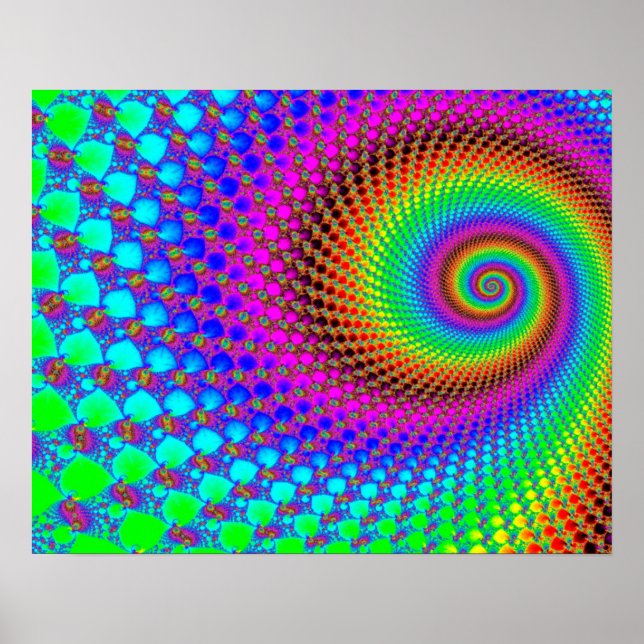 Abstract Spiral Fractal Poster (Front)