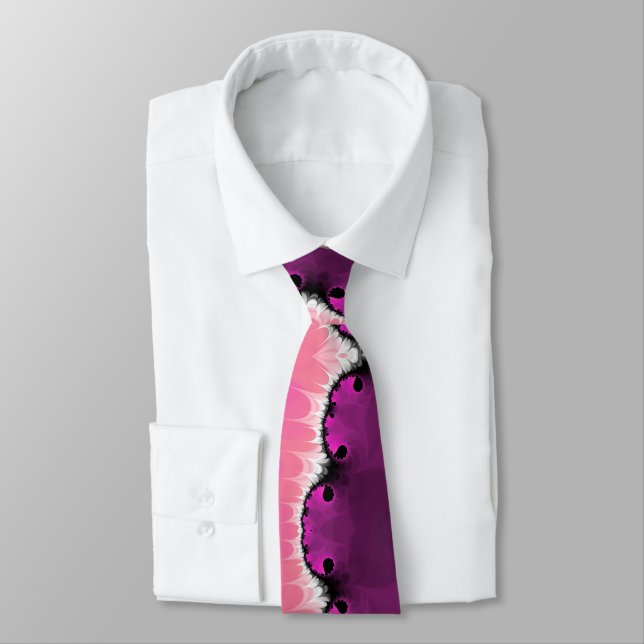 Abstract spiral Julia Mandelbrot fractal pattern Tie (Tied)