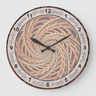 Abstract - Spiral - Mental roller coaster Large Clock