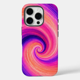 Abstract Spiral Paint Swirl Pattern iPhone 16 Pro Case