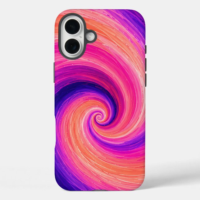 Abstract Spiral Paint Swirl Pattern Case-Mate iPhone Case (Back)