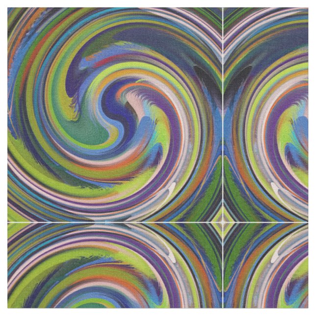 Abstract Spiral Swirl Pattern #106 Fabric (Close Up)