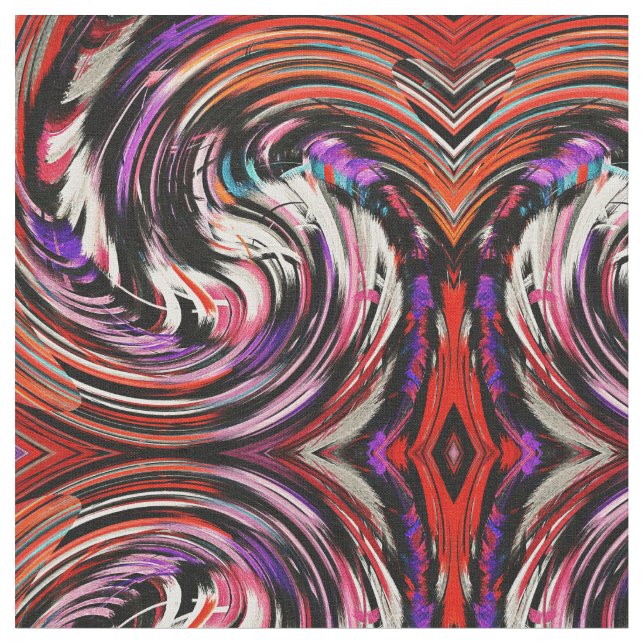 Abstract Spiral Swirl Pattern #111 Fabric (Close Up)