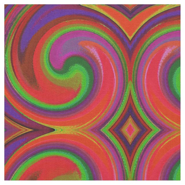 Abstract Spiral Swirl Pattern #116 Fabric (Close Up)