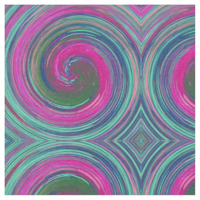 Abstract Spiral Swirl Pattern #17 Fabric (Close Up)