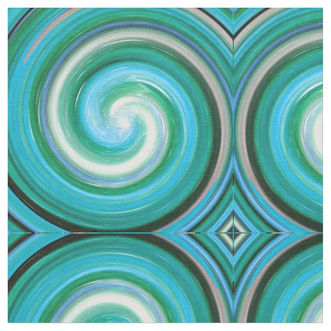 Abstract Spiral Swirl Pattern #20 Fabric (Close Up)